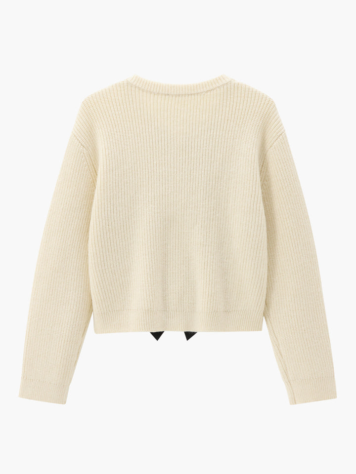 Bow Detail Women's Sweater - Isla-White-XS-State of Style