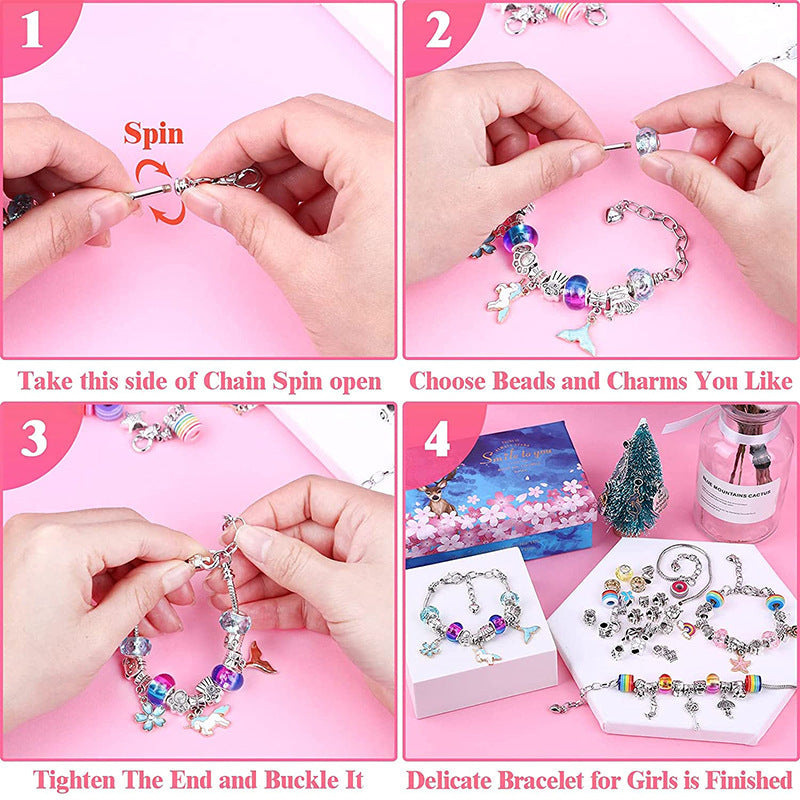 Bracelet Creation Set - Crystal Creations Bracelet Kit-Colourful - Unicorn-State of Style