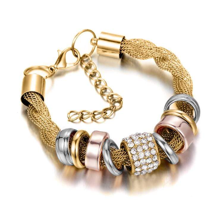 Braided Fashion Bracelet - Zarina-Gold-State of Style