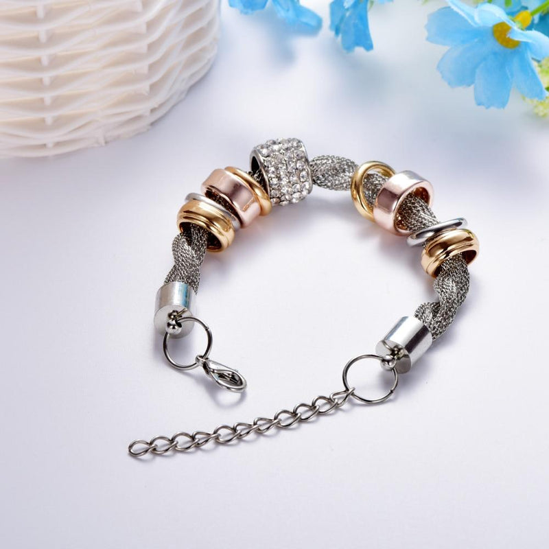 Braided Fashion Bracelet - Zarina-Silver-State of Style