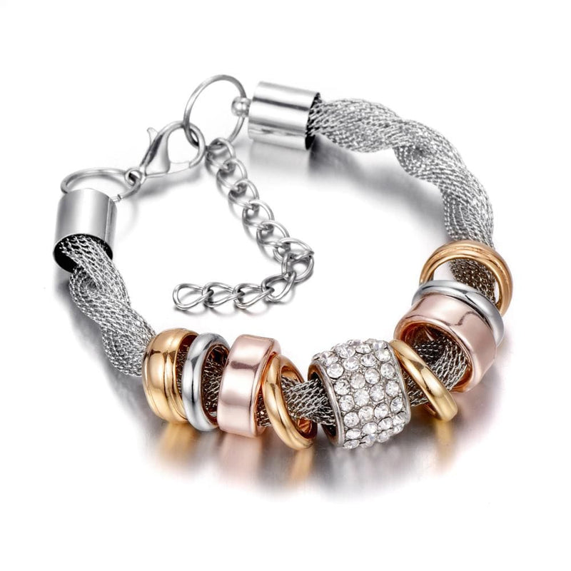 Braided Fashion Bracelet - Zarina-Silver-State of Style