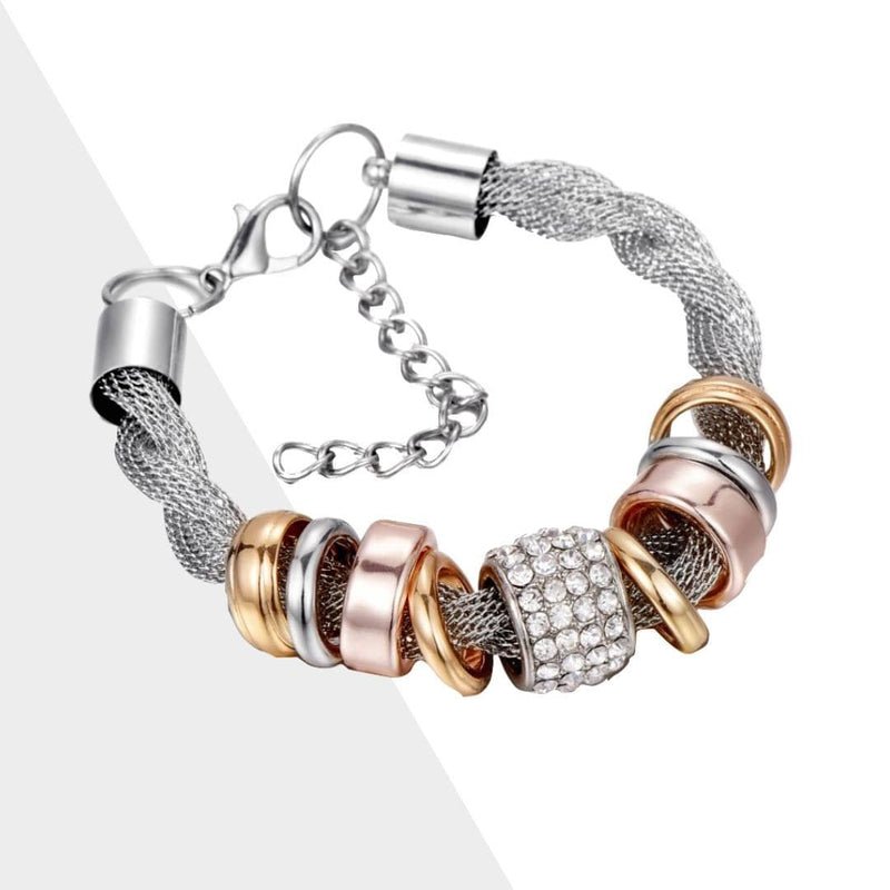 Braided Fashion Bracelet - Zarina-Silver-State of Style