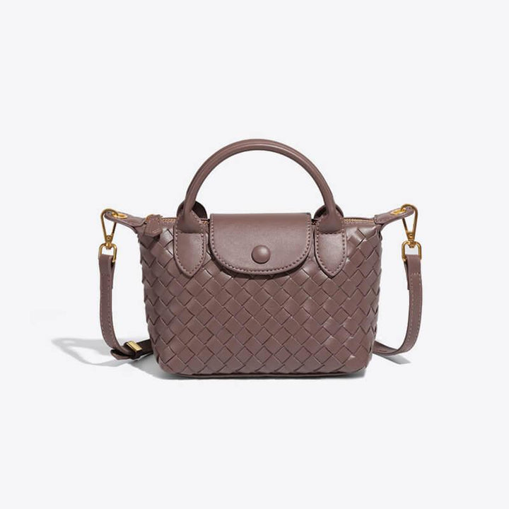 Braided Mini Bag - Elena-Dark Brown-State of Style