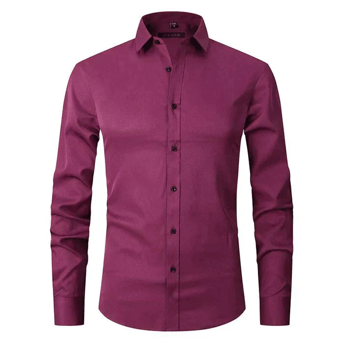 Breathable and Highly Elastic Men's Shirt - Felix-Burgundy-XS-State of Style