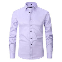 Breathable and Highly Elastic Men's Shirt - Felix-Pink White-XS-State of Style