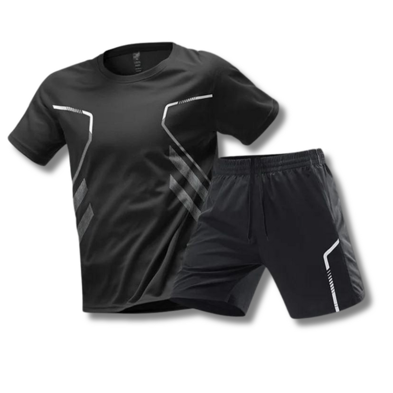 Breathable & Comfortable Men's Sports Set for Training & Leisure – Matteo-Black-XS-State of Style