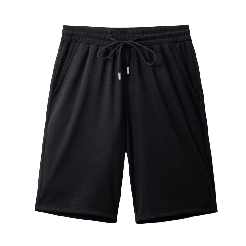 Breathable & lightweight men's leisure shorts for sports & everyday wear – Kiano-Black-L-State of Style