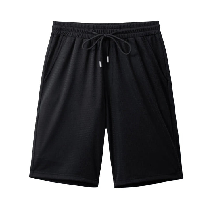 Breathable & lightweight men's leisure shorts for sports & everyday wear – Kiano-Black-L-State of Style