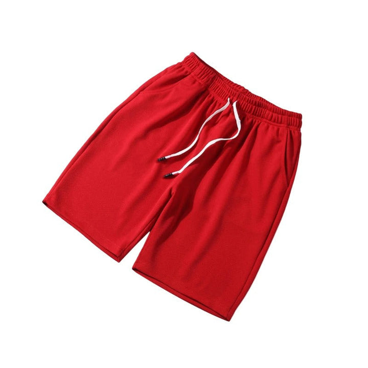 Breathable & lightweight men's leisure shorts for sports & everyday wear – Kiano-Red-L-State of Style