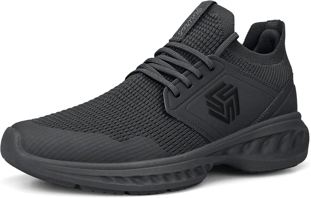 Breathable Men's Running Shoes - FlexiFit-Black-6.5-State of Style