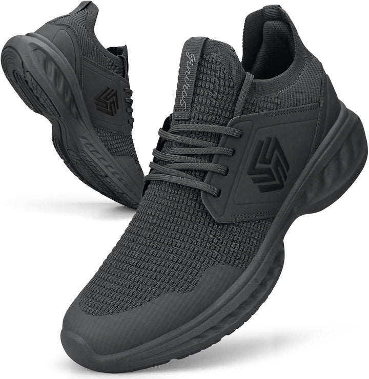 Breathable Men's Running Shoes - FlexiFit-Black-6.5-State of Style