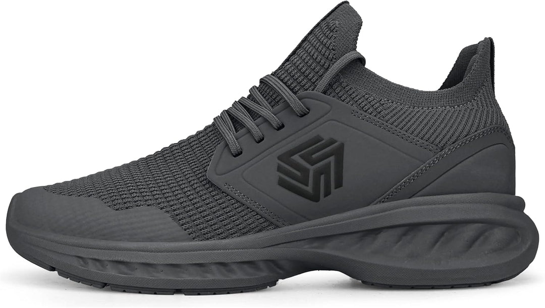 Breathable Men's Running Shoes - FlexiFit-Black-6.5-State of Style