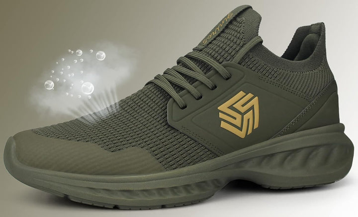 Breathable Men's Running Shoes - FlexiFit-Black-6.5-State of Style