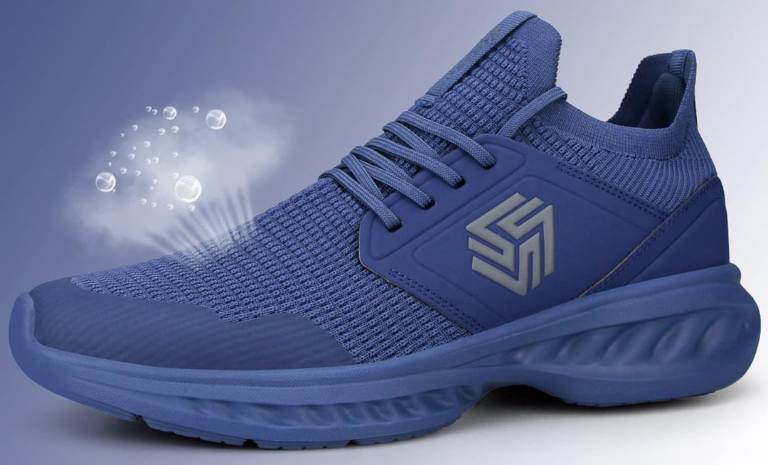 Breathable Men's Running Shoes - FlexiFit-Black-6.5-State of Style
