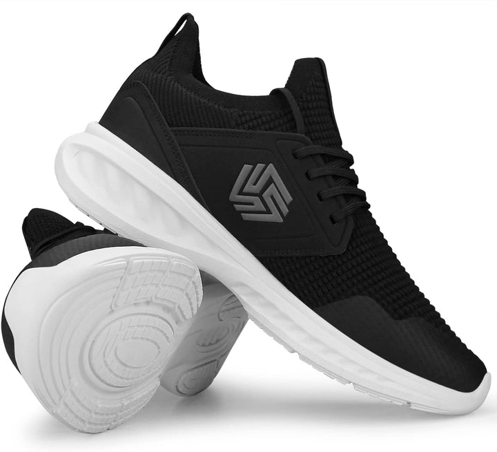 Breathable Men's Running Shoes - FlexiFit-Black-6.5-State of Style