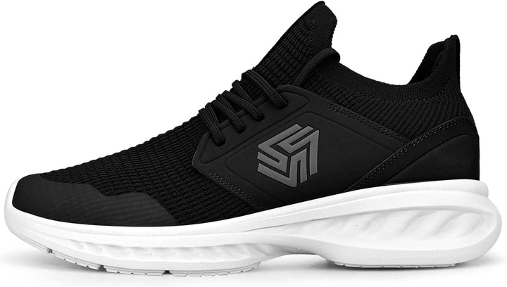 Breathable Men's Running Shoes - FlexiFit-Black-6.5-State of Style