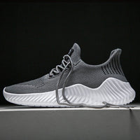 Breathable men's running sneakers with mesh upper – Niko-Black-6-State of Style