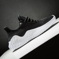 Breathable men's running sneakers with mesh upper – Niko-Black-6-State of Style