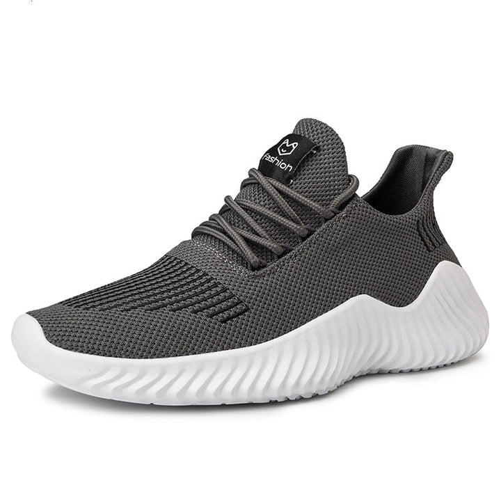 Breathable men's running sneakers with mesh upper – Niko-Black-6-State of Style