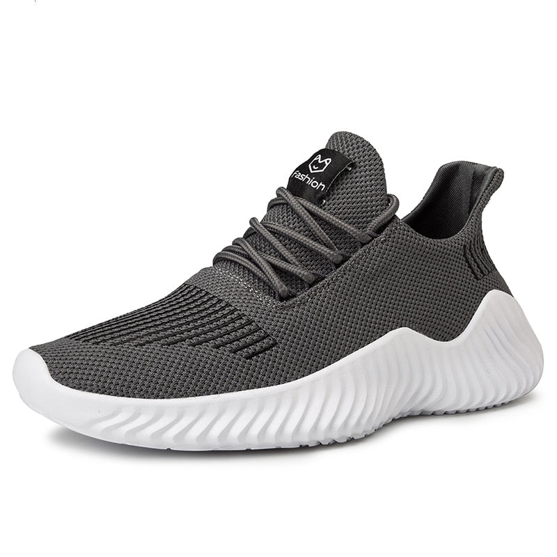 Breathable men's running sneakers with mesh upper – Niko-Black-6-State of Style