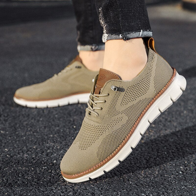Breathable mesh summer shoes for men - Colin-Khaki-6.5-State of Style