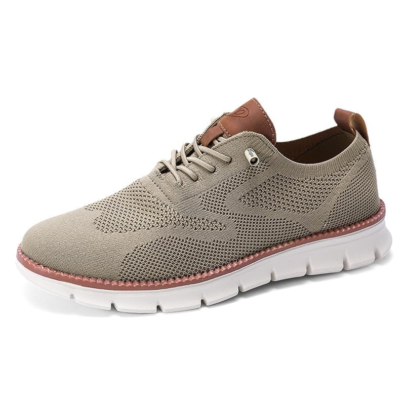 Breathable mesh summer shoes for men - Colin-Khaki-6.5-State of Style