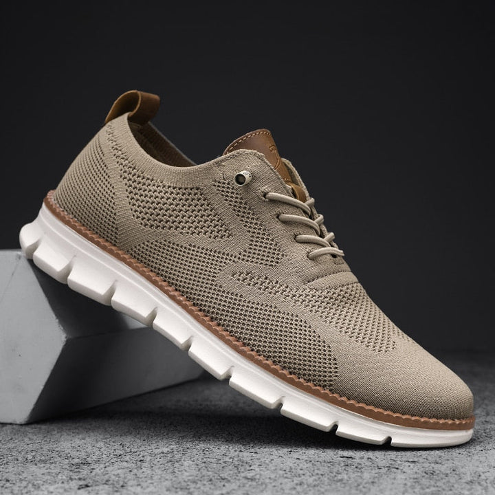 Breathable mesh summer shoes for men - Colin-Khaki-6.5-State of Style