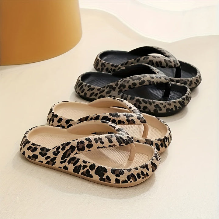 Breathable & Non-slip Summer Slippers with Print for Women - Kaja-Khaki-3.5-State of Style