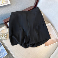 Breathable Plus-Size Summer Shorts with Elastic Waistband for Women-Black-3XL-State of Style