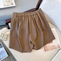 Breathable Plus-Size Summer Shorts with Elastic Waistband for Women-Brown-3XL-State of Style
