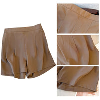 Breathable Plus-Size Summer Shorts with Elastic Waistband for Women-Brown-3XL-State of Style
