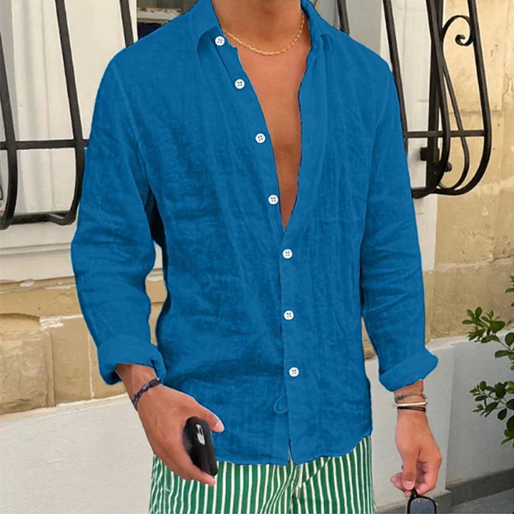 Breathable & Relaxed Fit Summer Shirt for Men – Taro-Blue-S-State of Style