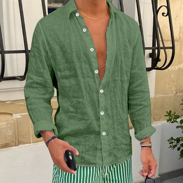 Breathable & Relaxed Fit Summer Shirt for Men – Taro-Dark green-S-State of Style