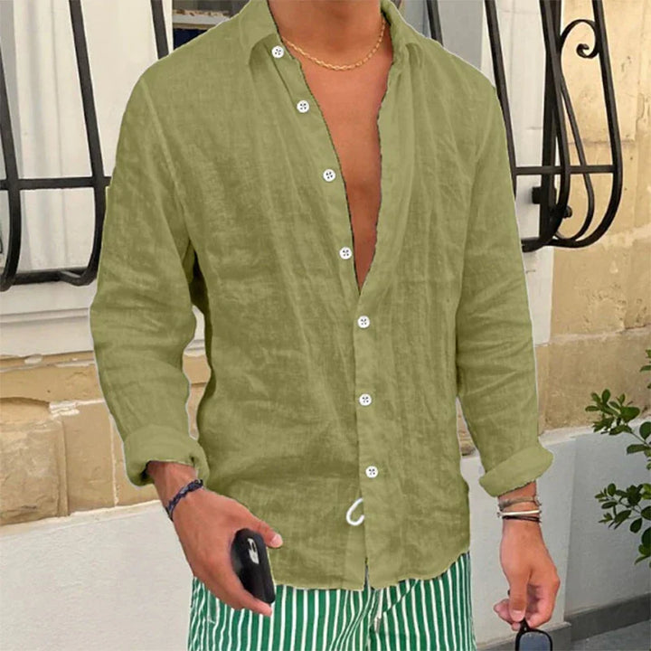 Breathable & Relaxed Fit Summer Shirt for Men – Taro-Green-S-State of Style