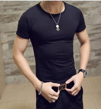 Breathable Round Neck Sports Shirt for Men – Lightweight & Quick-Drying – Kian-Black-M-State of Style