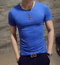 Breathable Round Neck Sports Shirt for Men – Lightweight & Quick-Drying – Kian-Blue-M-State of Style