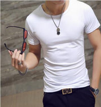 Breathable Round Neck Sports Shirt for Men – Lightweight & Quick-Drying – Kian-White-M-State of Style