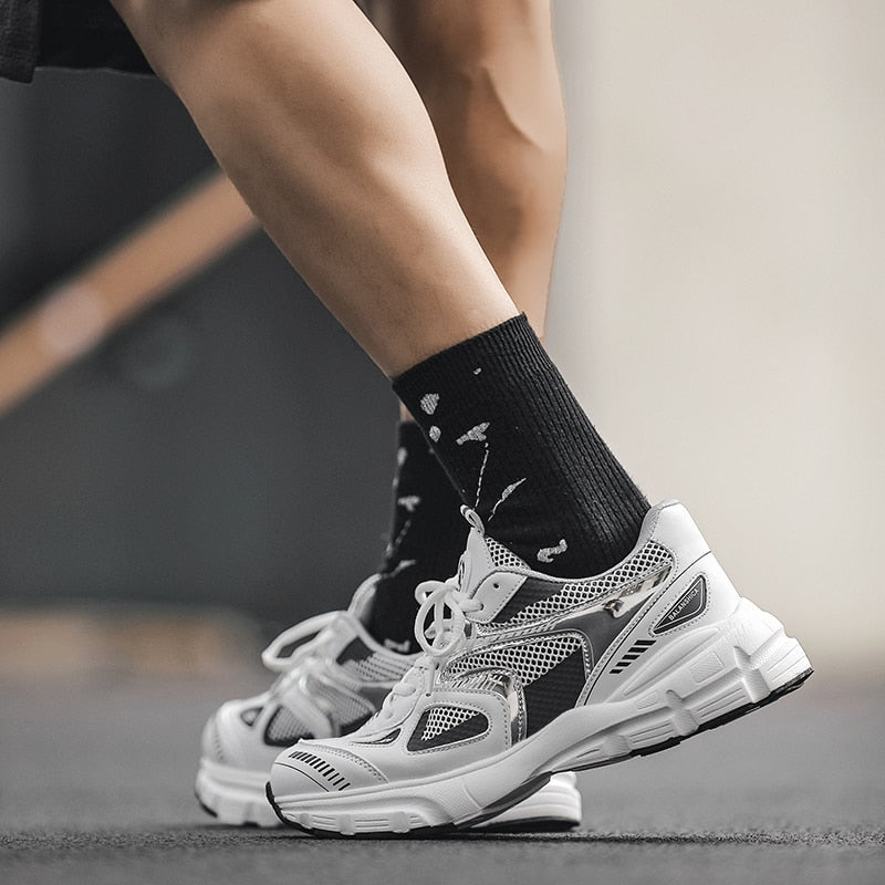 Breathable Sneakers for Sports and Active Lifestyle - Aiden-White/Grey-4.5-State of Style