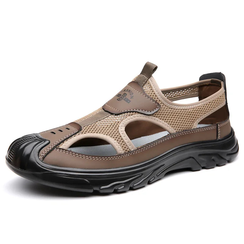 Breathable & Stylish Mesh Sandals for Men - Leon-Dark brown-6-State of Style