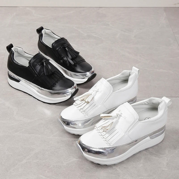 Breathable women's sneakers with timeless style – Isabella-White-3-State of Style