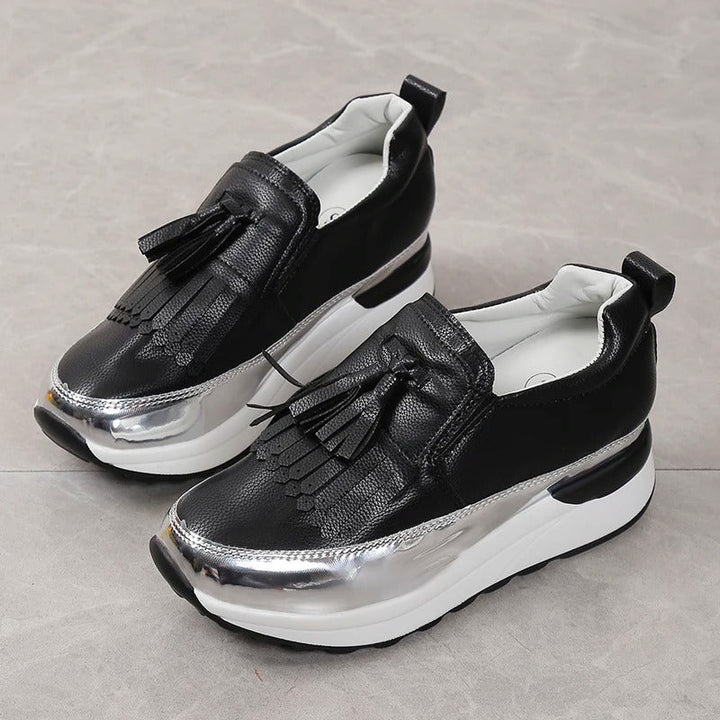 Breathable women's sneakers with timeless style – Isabella-White-3-State of Style