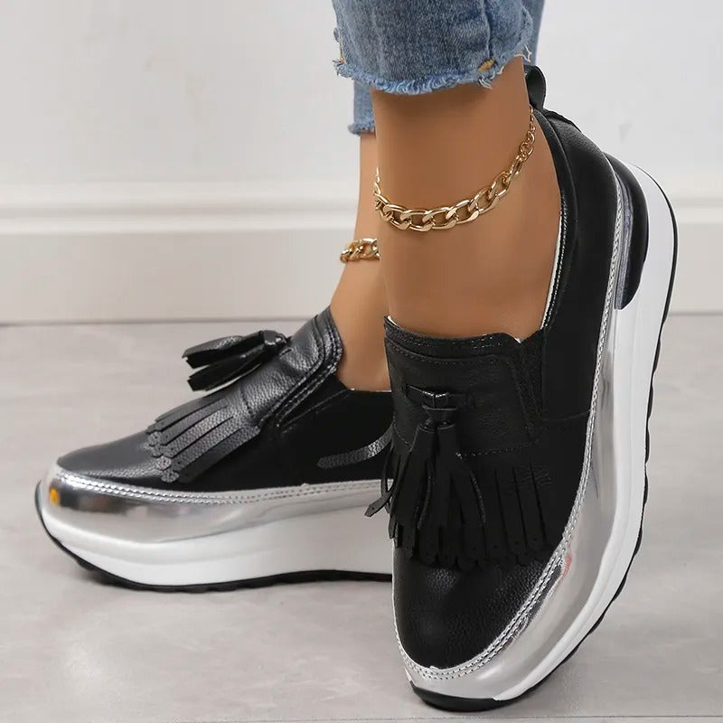 Breathable women's sneakers with timeless style – Isabella-White-3-State of Style