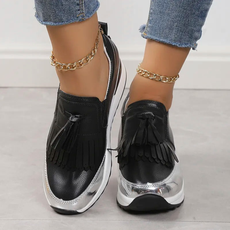 Breathable women's sneakers with timeless style – Isabella-White-3-State of Style