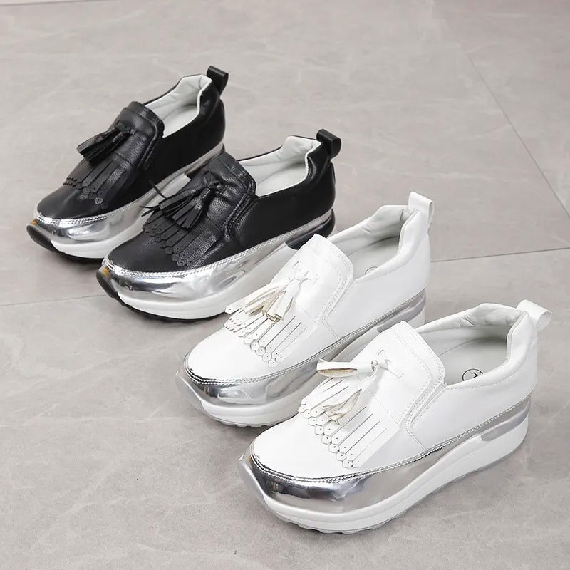 Breathable women's sneakers with timeless style – Isabella-White-3-State of Style