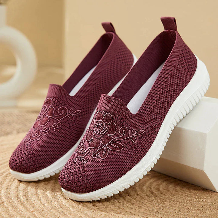 BreezeWalk Sandal | Breathable Ladies' Sandal with Embroidery-Purple-3.5-State of Style
