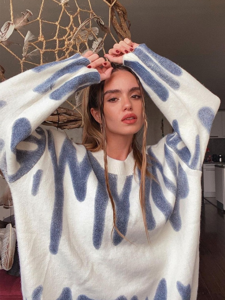 BregjesShirt | Women's Striped Knit Jumper-Khaki-One size-State of Style