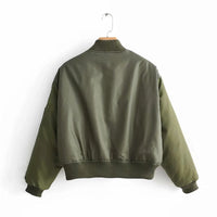 BrendasJacket | Women's Trendy Bomber Jacket-Green-S-State of Style