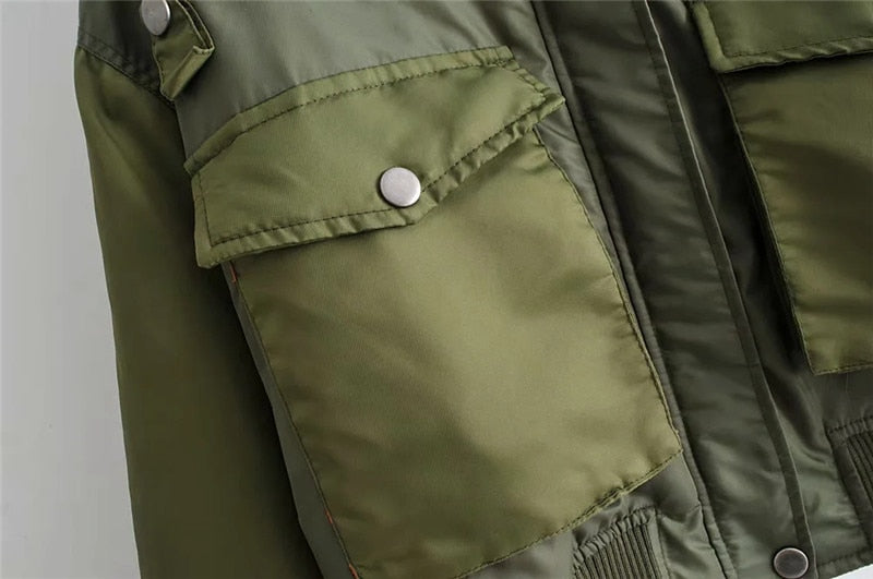 BrendasJacket | Women's Trendy Bomber Jacket-Green-S-State of Style