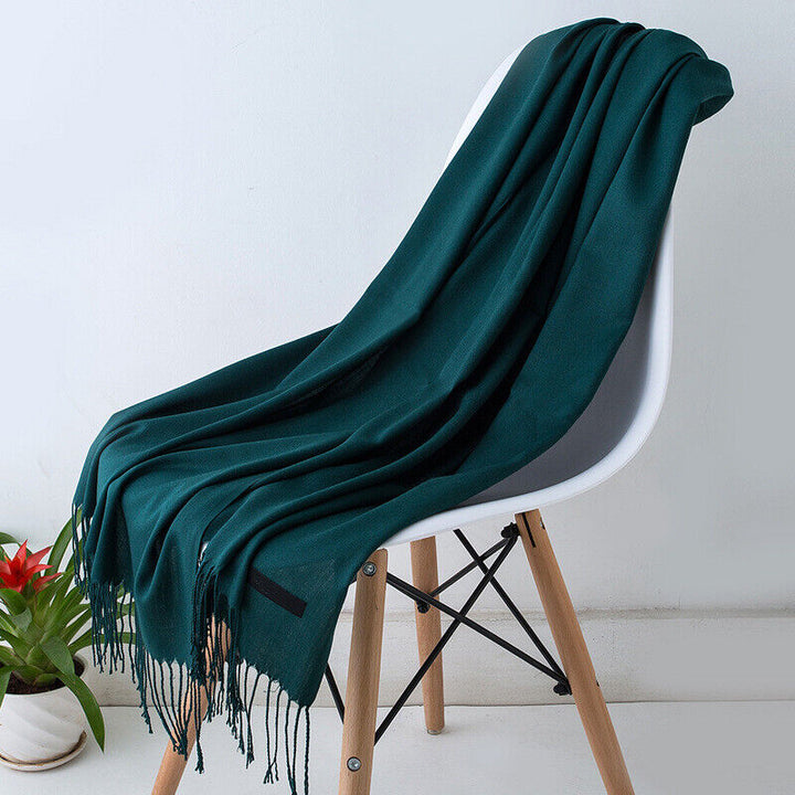 Bria Cashmere Scarf | Long and Stylish-Green-State of Style