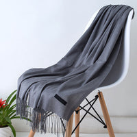 Bria Cashmere Scarf | Long and Stylish-Grey-State of Style